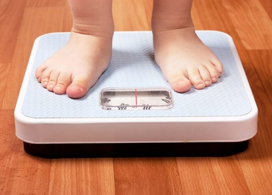 child on scales
